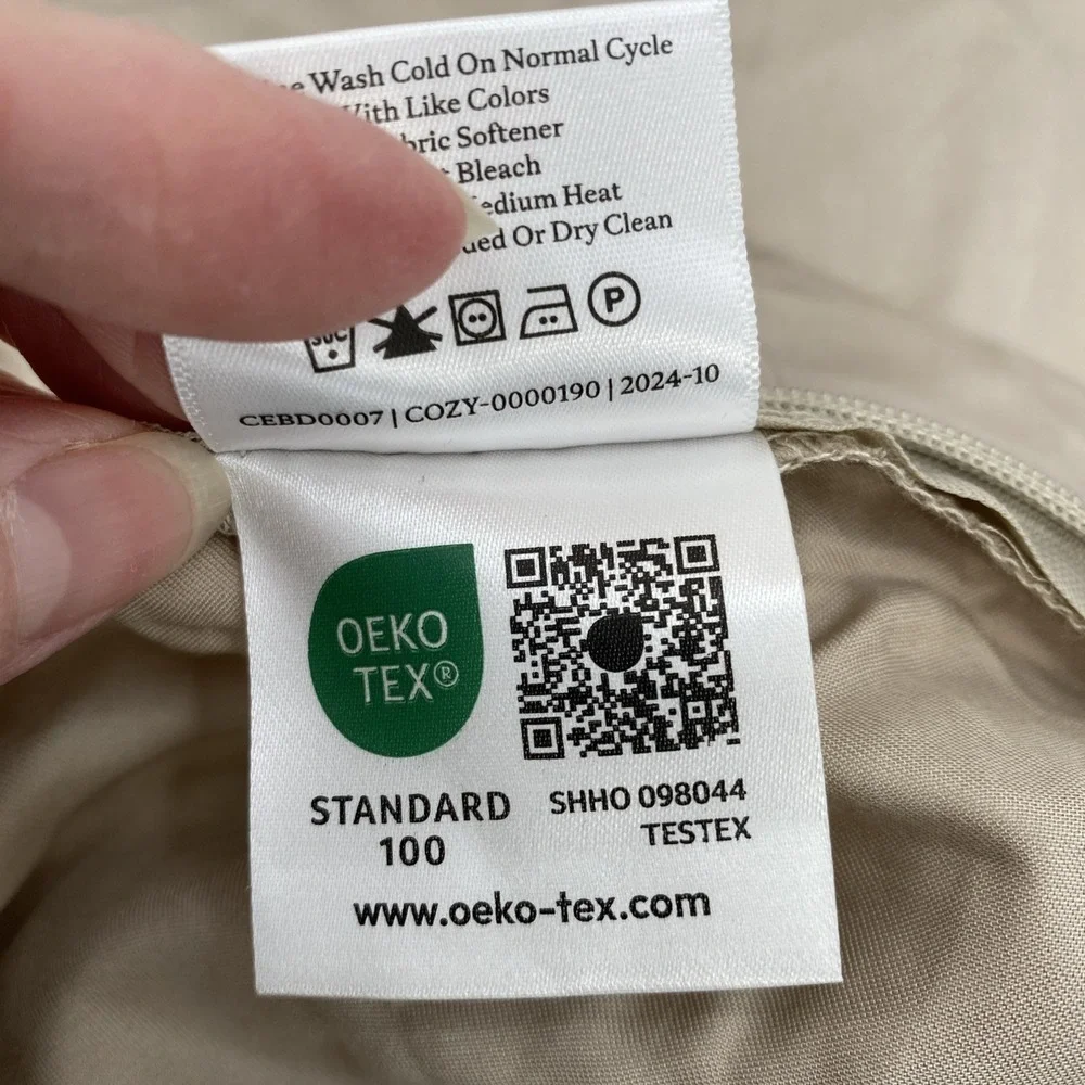 Cozy Earth Duvet Cover KING Driftwood Beige Luxury Viscose Bamboo Canvas Tote